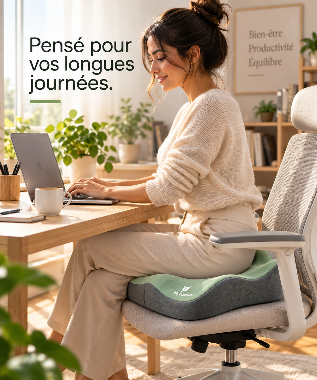 Coussin Ergonomique Mémoire de Forme – Spécial Télétravail