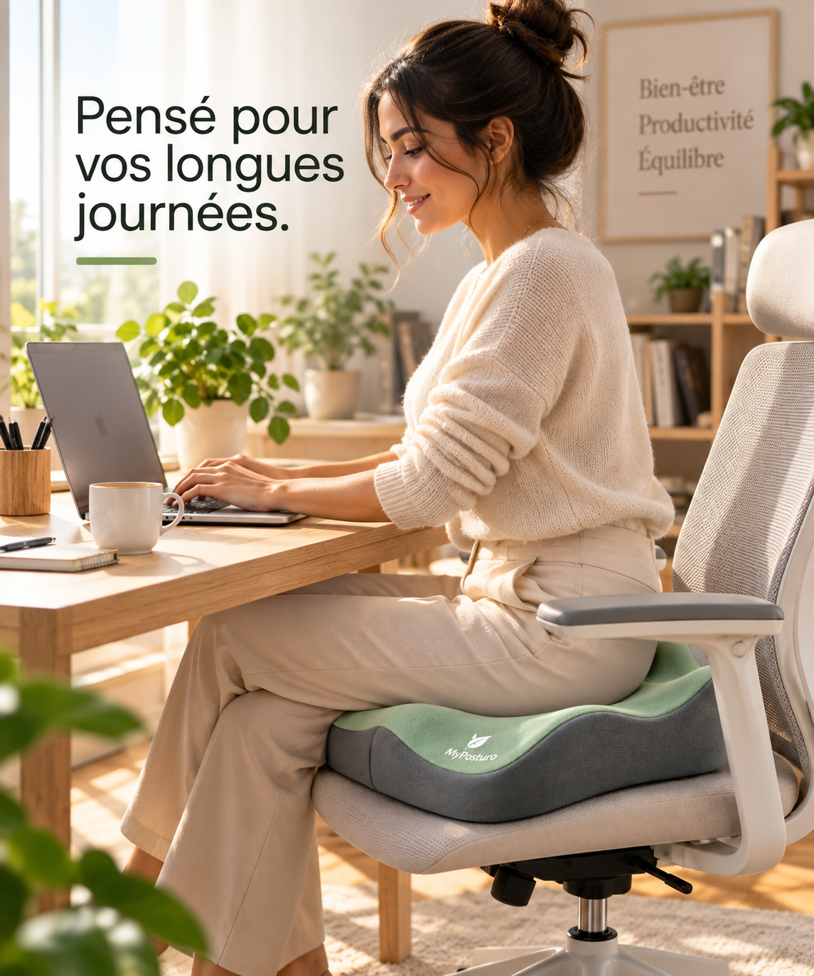 Coussin Ergonomique Mémoire de Forme – Spécial Télétravail