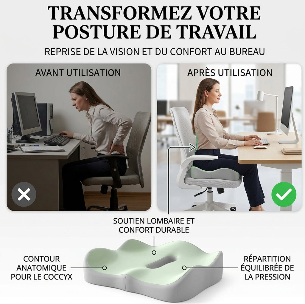 Pack Duo – 2 Coussins Ergonomiques Mémoire de Forme